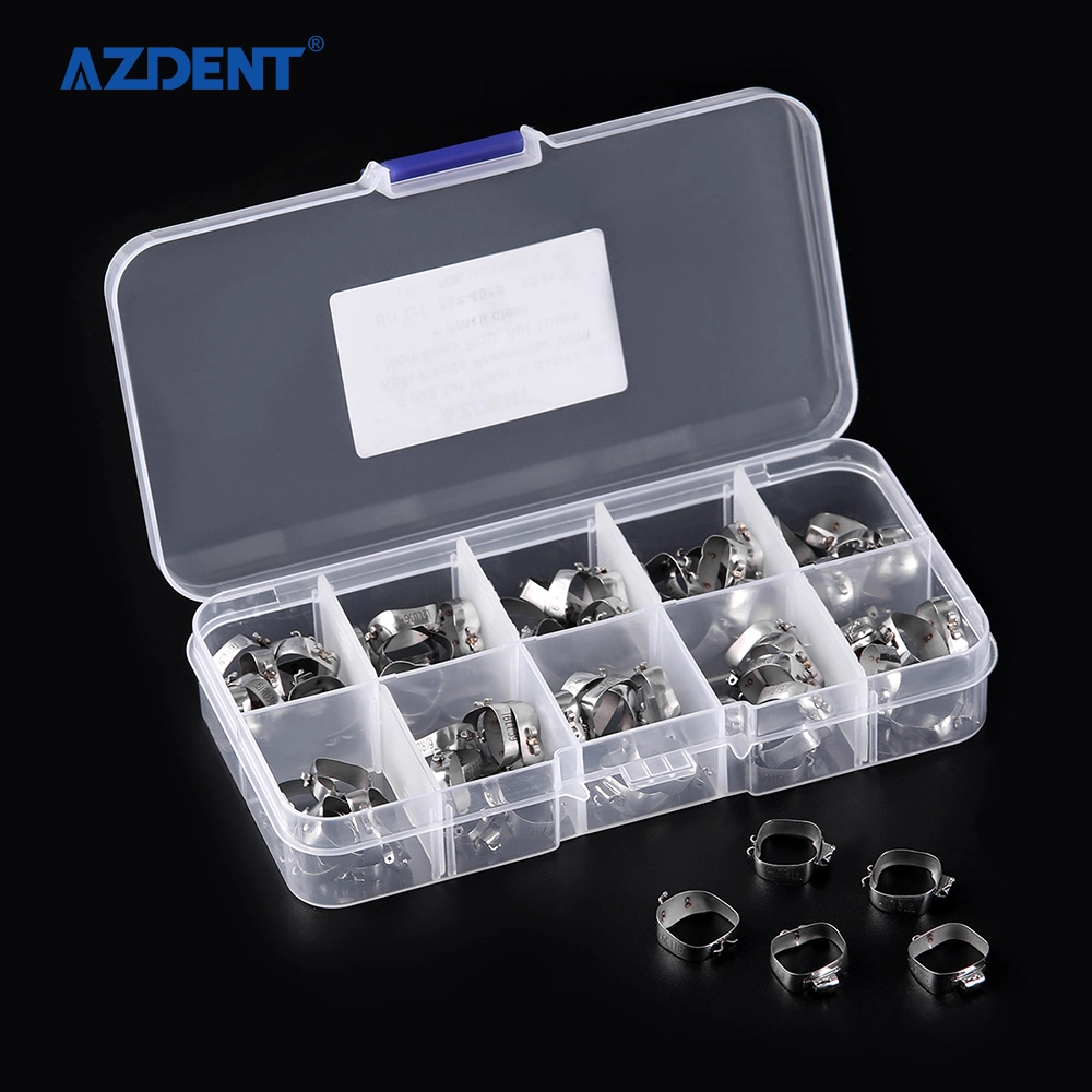 Azdent Dental Orthodontic 1st Molar Brands M-Series Bands Prewelded with Buccal Tube Conv Roth. 022 Single U/2 L/1 +Small Cleat