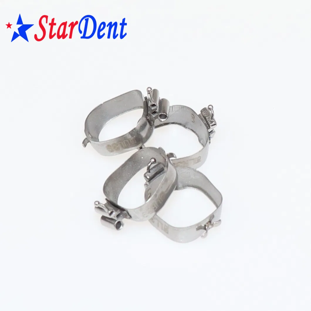 Dental Instrument Orthodontic Molar Band with Bondable Mbt Buccal Tube 0.022