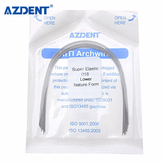 018 Filo per arco ortodontico dentale Niti forma naturale inferiore